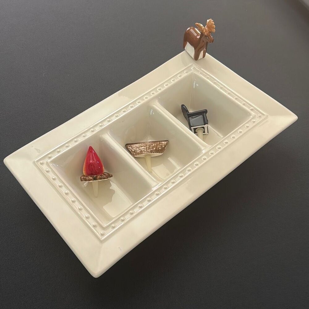 Nora Fleming Divided Dish w/Faux Minis